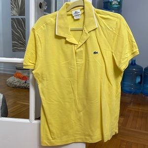 Yellow men’s Lacoste polo size 5
